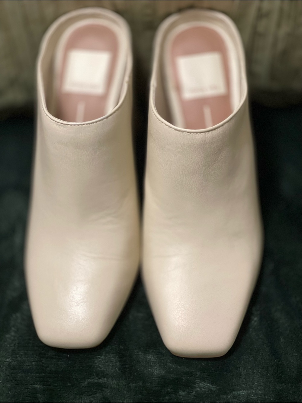 Dolce Vita Cream Leather Square-Toe Mule Booties Dolce Vita…never worn
